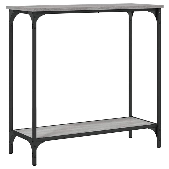 konsolbord 75x30,5x75 cm konstrueret træ grå sonoma-eg