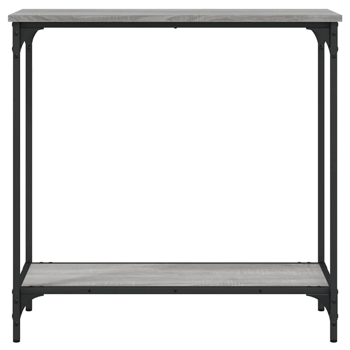 konsolbord 75x30,5x75 cm konstrueret træ grå sonoma-eg