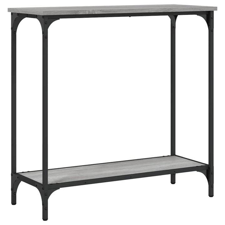 konsolbord 75x30,5x75 cm konstrueret træ grå sonoma-eg