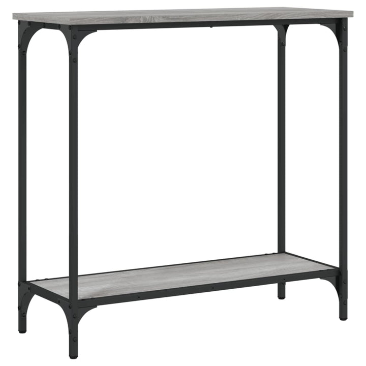 konsolbord 75x30,5x75 cm konstrueret træ grå sonoma-eg