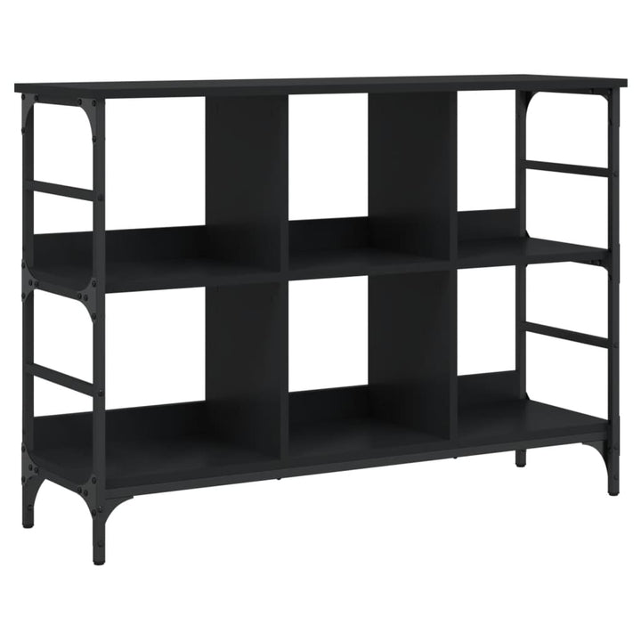 reol 102x32x73,5 cm konstrueret træ sort