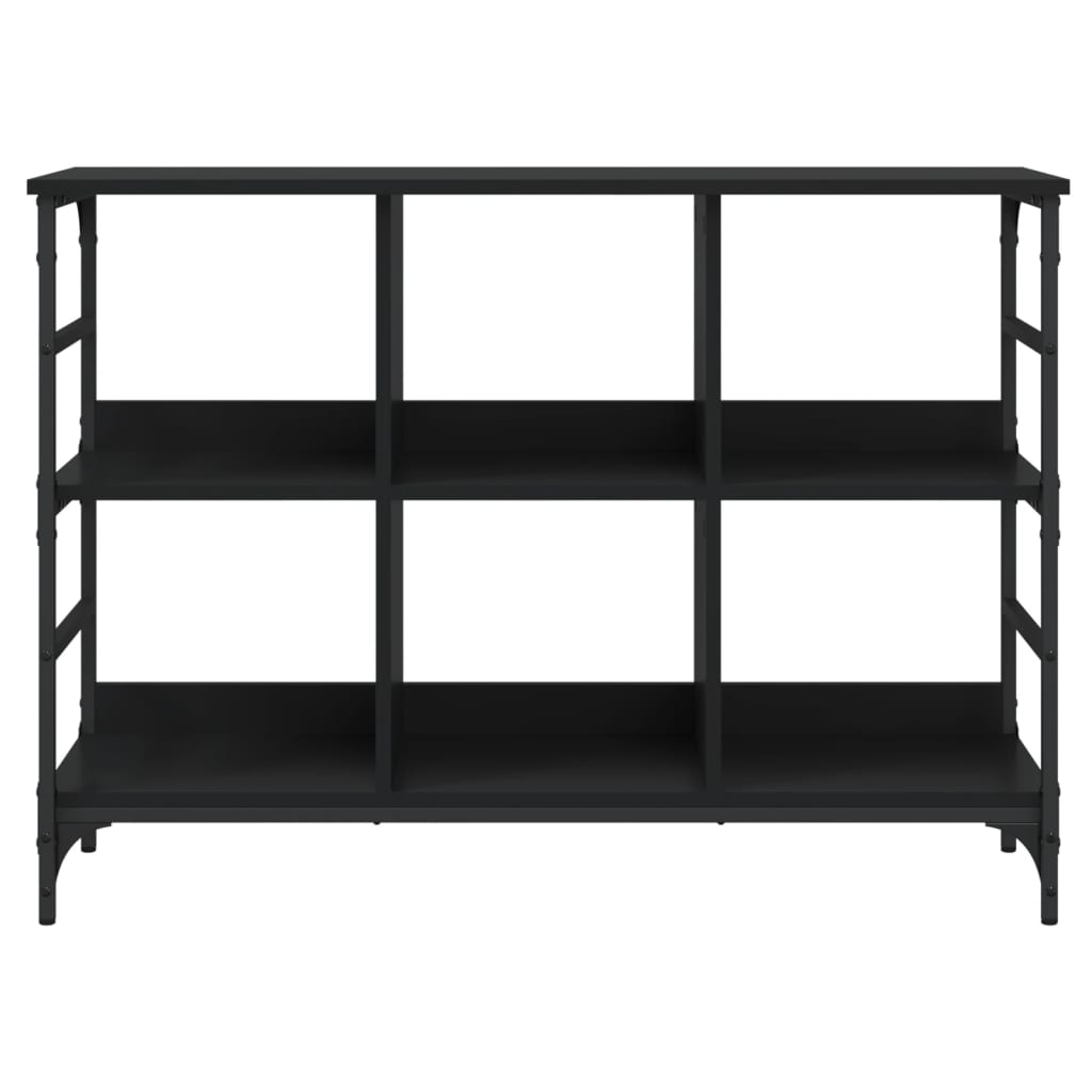 reol 102x32x73,5 cm konstrueret træ sort