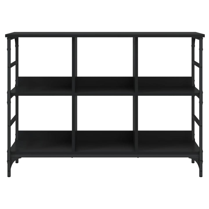 reol 102x32x73,5 cm konstrueret træ sort