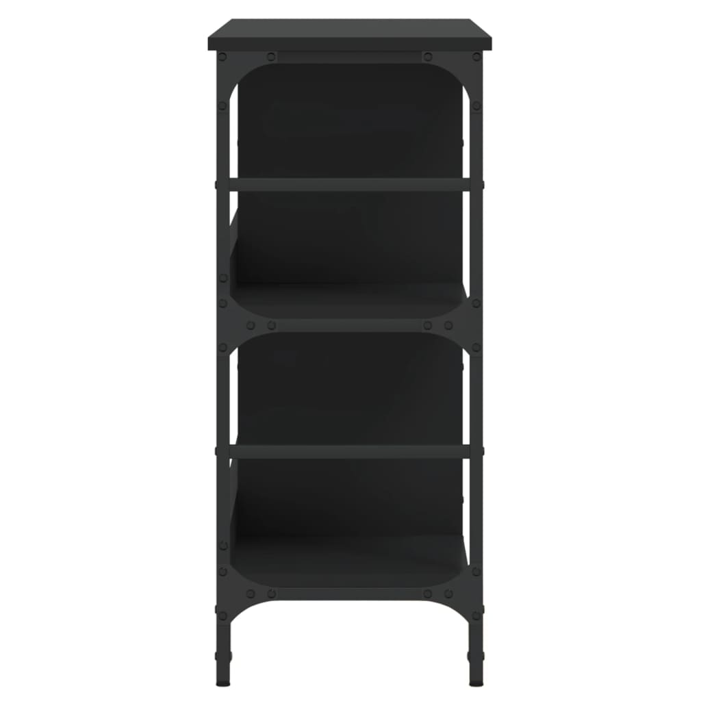 reol 102x32x73,5 cm konstrueret træ sort