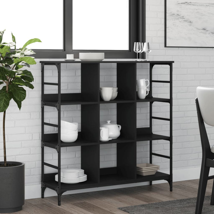 skænk 102x32x103,5 cm konstrueret træ sort