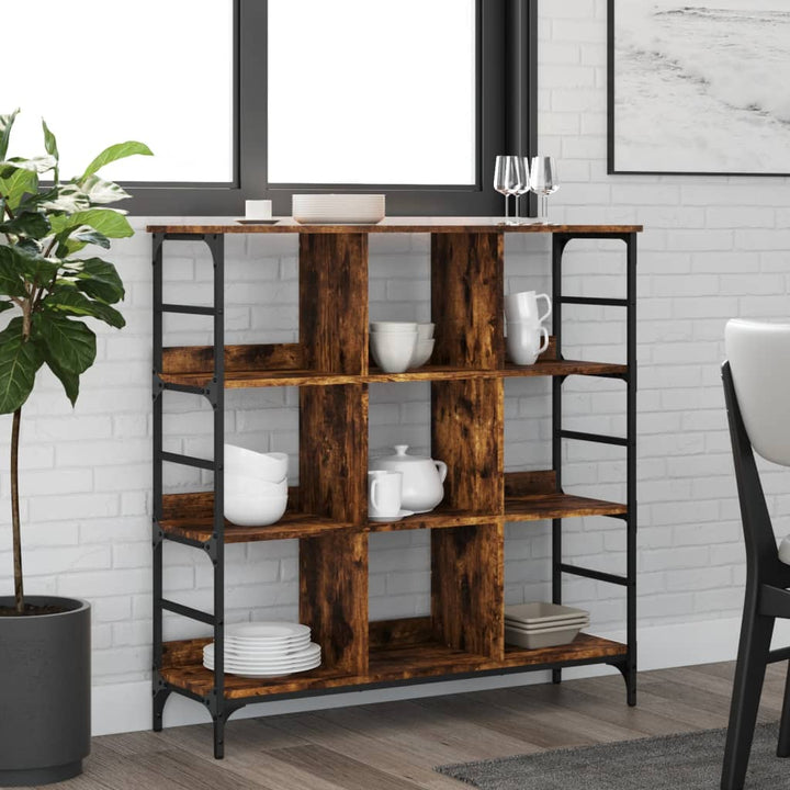 skænk 102x32x103,5 cm konstrueret træ røget egetræsfinish