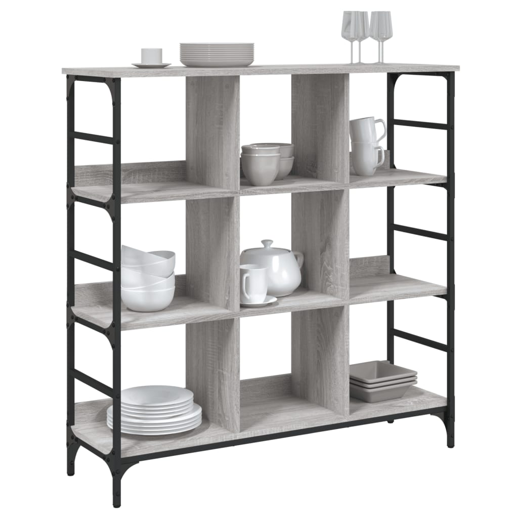 skænk 102x32x103,5 cm konstrueret træ grå sonoma-eg