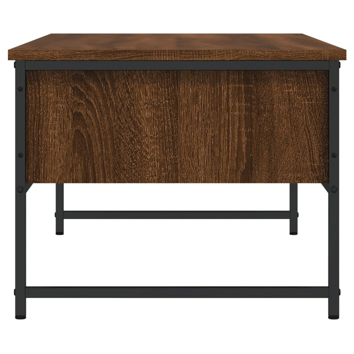 sofabord 101x49x39,5 cm konstrueret træ brun egetræsfarve