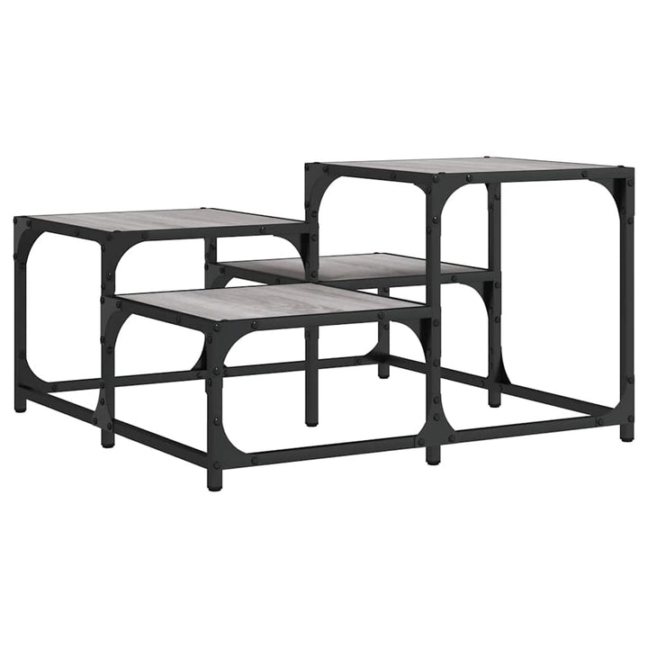 sofabord 68x68x40 cm konstrueret træ grå sonoma-eg