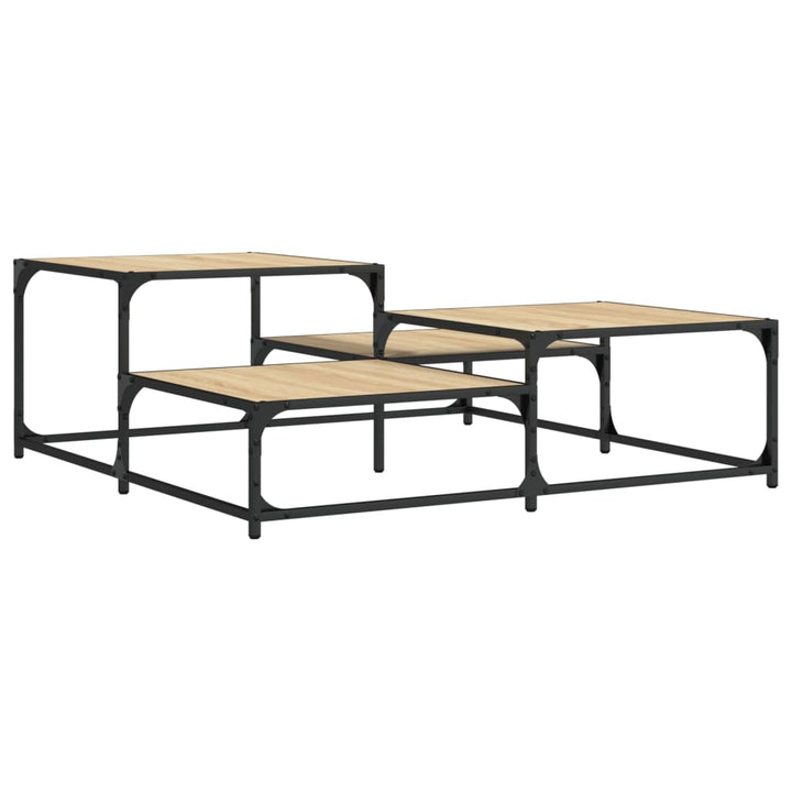 sofabord 107x107x40 cm konstrueret træ sonoma-eg