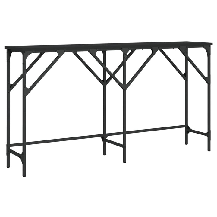 konsolbord 140x29x75 cm konstrueret træ sort