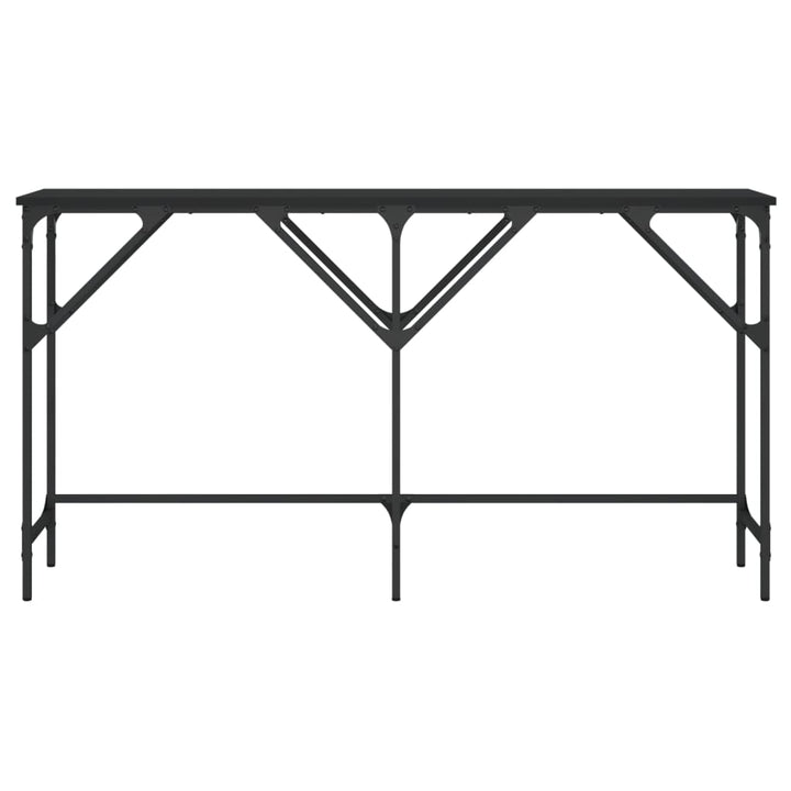 konsolbord 140x29x75 cm konstrueret træ sort