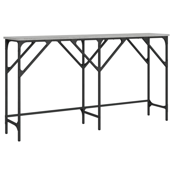 konsolbord 140x29x75 cm konstrueret træ grå sonoma-eg