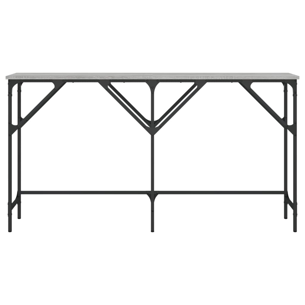 konsolbord 140x29x75 cm konstrueret træ grå sonoma-eg