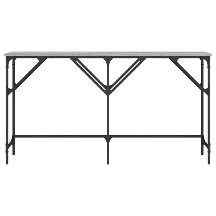 konsolbord 140x29x75 cm konstrueret træ grå sonoma-eg