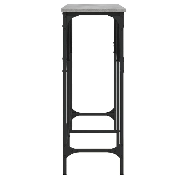 konsolbord 140x29x75 cm konstrueret træ grå sonoma-eg