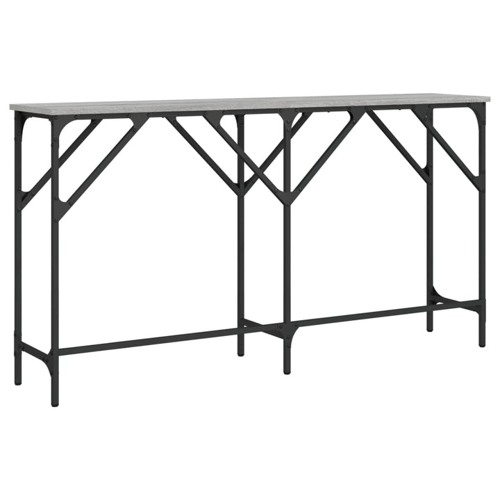 konsolbord 140x29x75 cm konstrueret træ grå sonoma-eg