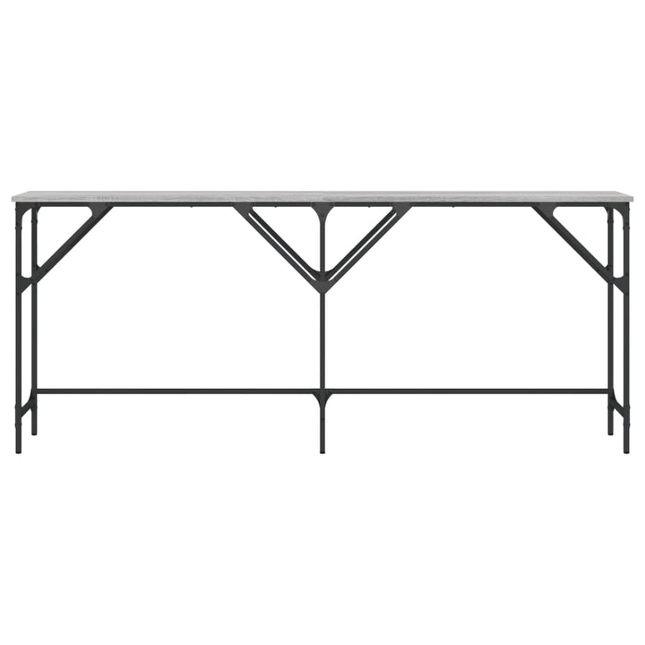 konsolbord 180x29x75 cm konstrueret træ grå sonoma-eg