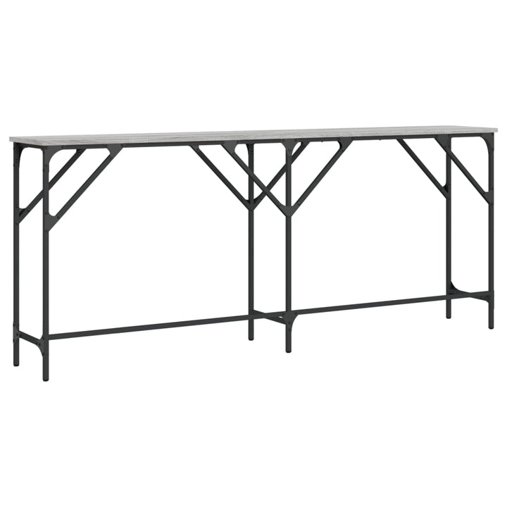konsolbord 180x29x75 cm konstrueret træ grå sonoma-eg