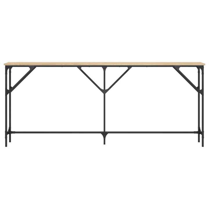 konsolbord 180x23x75 cm konstrueret træ sonoma-eg