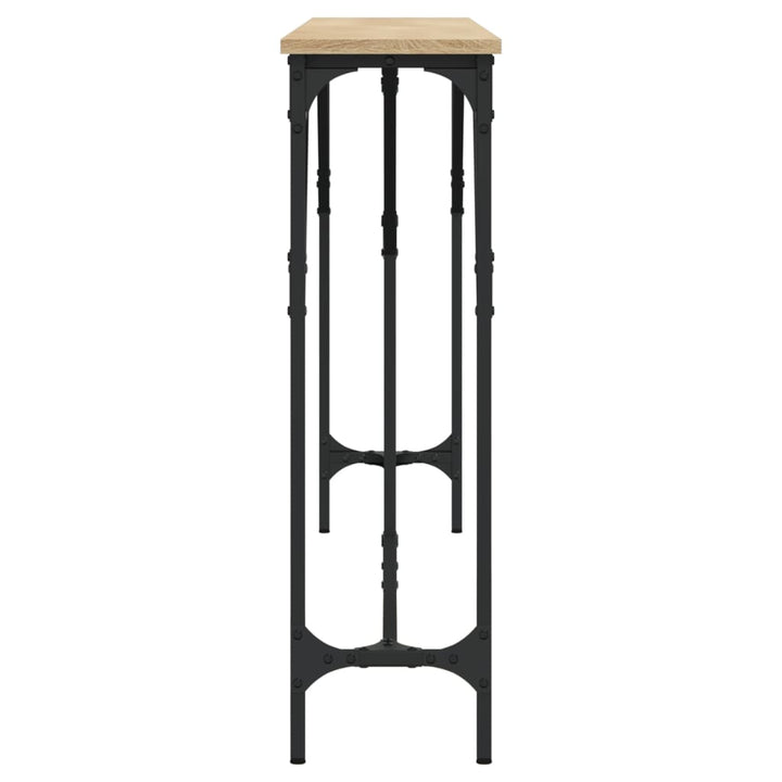 konsolbord 180x23x75 cm konstrueret træ sonoma-eg