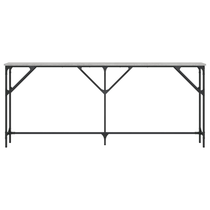 konsolbord 180x23x75 cm konstrueret træ grå sonoma-eg