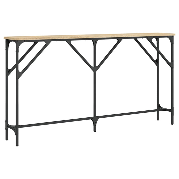 konsolbord 140x23x75 cm konstrueret træ sonoma-eg