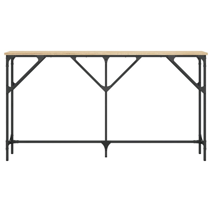 konsolbord 140x23x75 cm konstrueret træ sonoma-eg