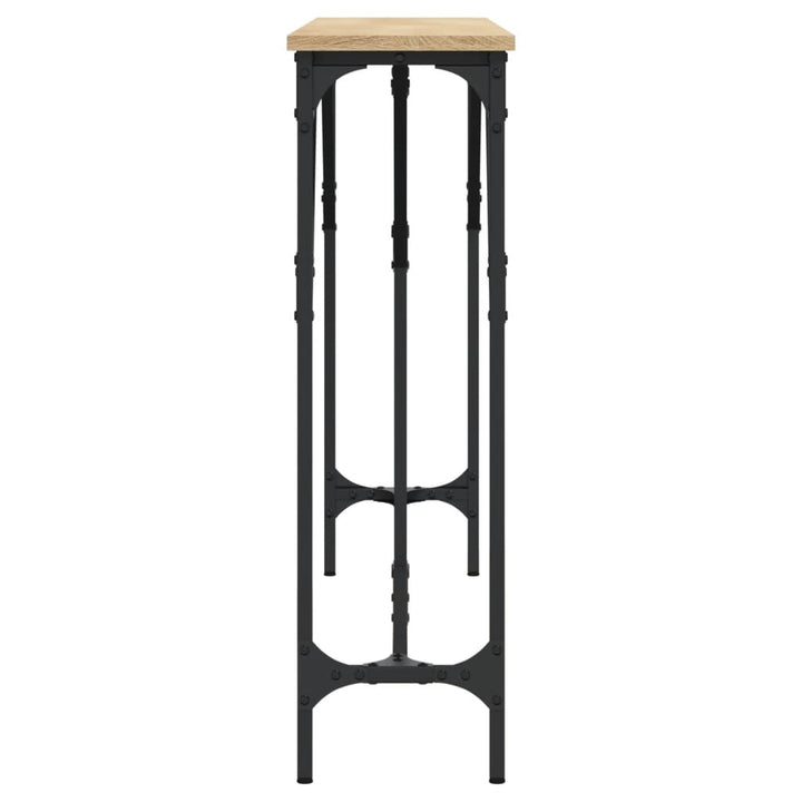 konsolbord 140x23x75 cm konstrueret træ sonoma-eg