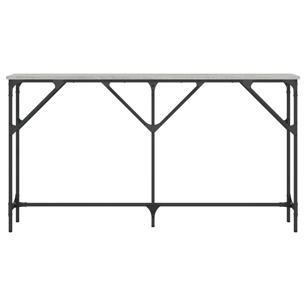 konsolbord 140x23x75 cm konstrueret træ grå sonoma-eg