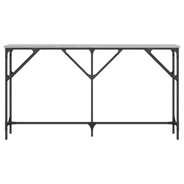 konsolbord 140x23x75 cm konstrueret træ grå sonoma-eg