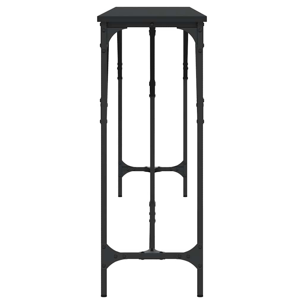 konsolbord 200x29x75 cm konstrueret træ sort