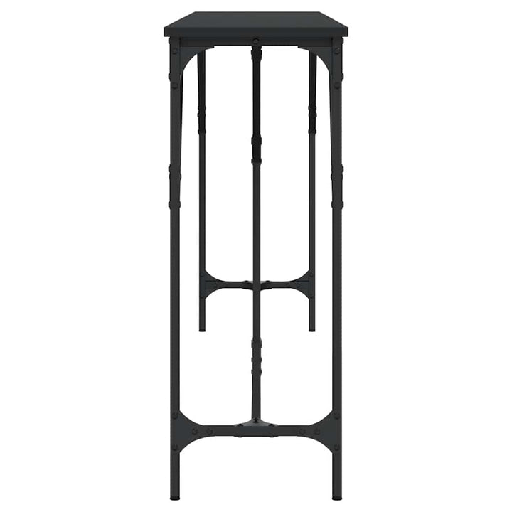 konsolbord 200x29x75 cm konstrueret træ sort