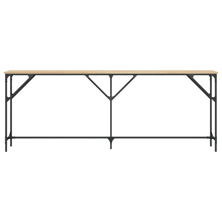 konsolbord 200x29x75 cm konstrueret træ sonoma-eg