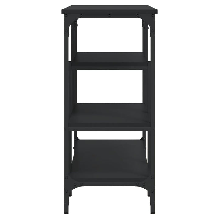 konsolbord med hylder 100x35x75 cm sort