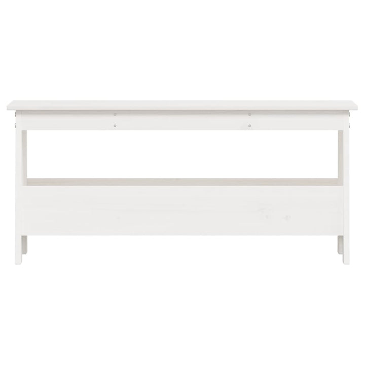 entrébænk hvid 100x28x45 cm massivt træ fyrretræ