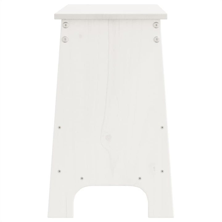 entrébænk hvid 100x28x45 cm massivt træ fyrretræ