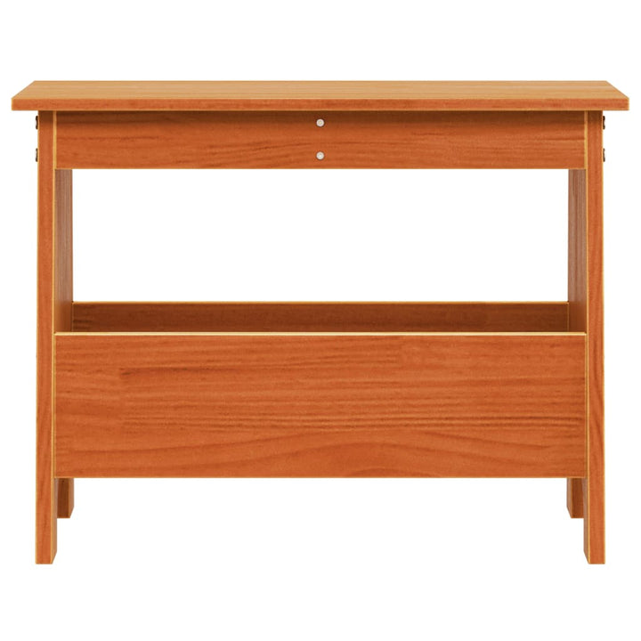 entrébænk 60x28x45 cm massivt fyrretræ gyldenbrun