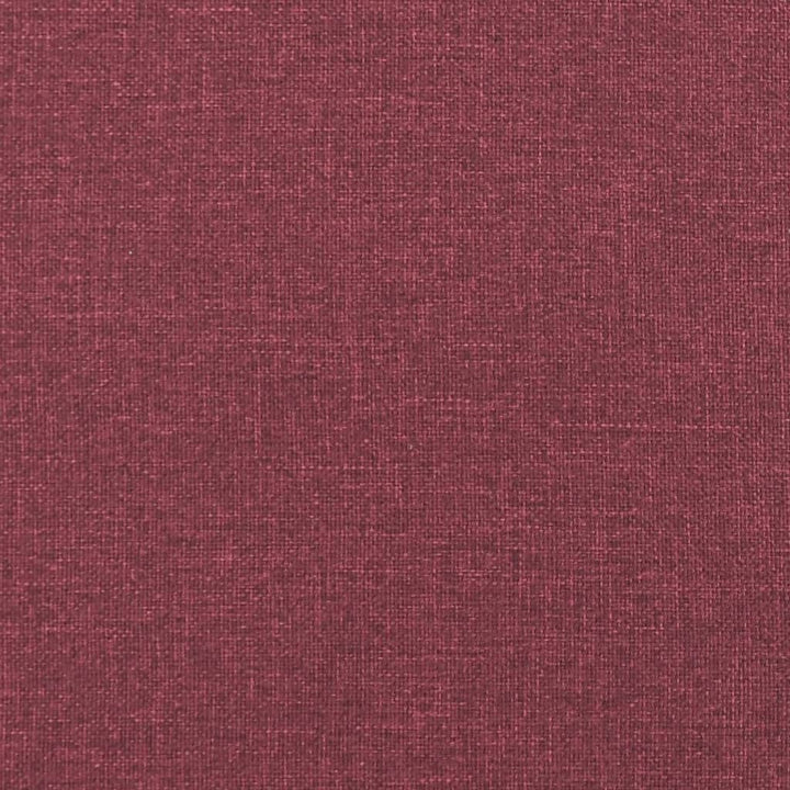 bænk med ryglæn 120x62x75,5 cm stof vinrød