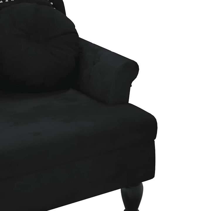 bænk med hynder sort 120,5x65x75 cm fløjl