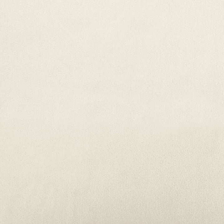 bænk med ryglæn 119,5x64,5x75 cm velour cremefarvet