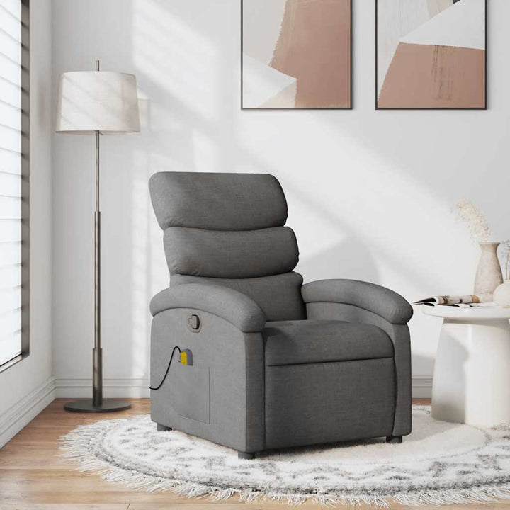 massagestol stof mørkegrå