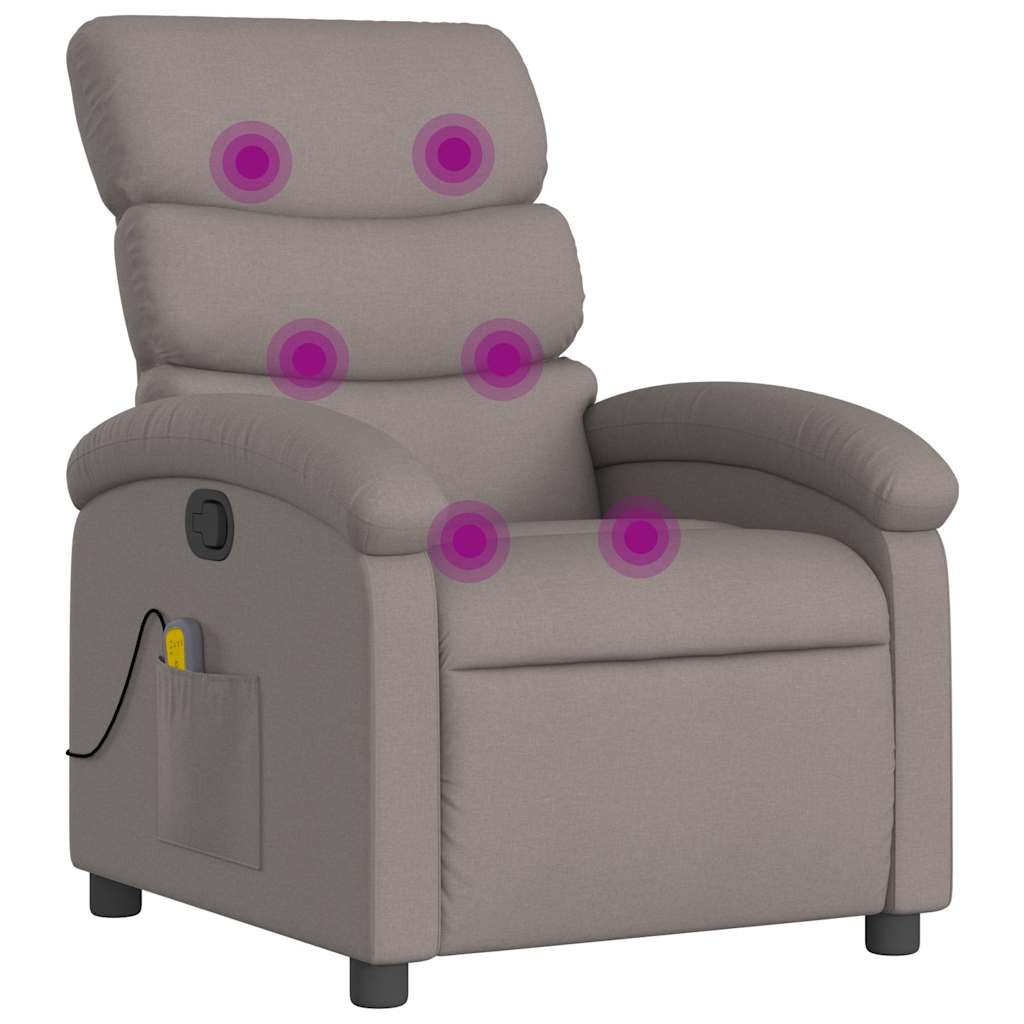 massagestol stof gråbrun