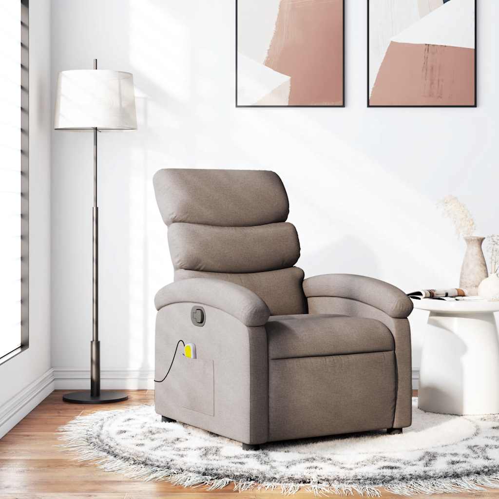 massagestol stof gråbrun