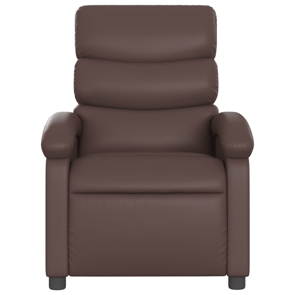 massagestol kunstlæder brun