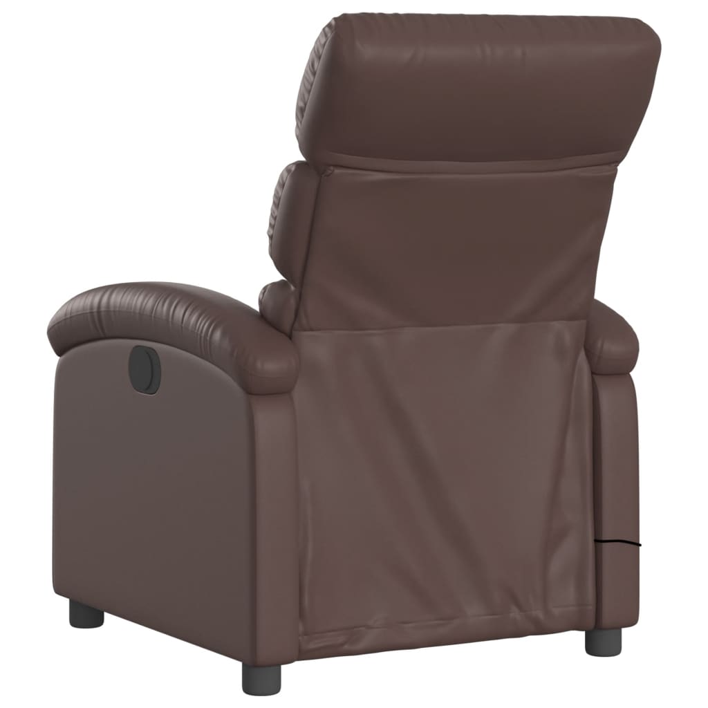 massagestol kunstlæder brun