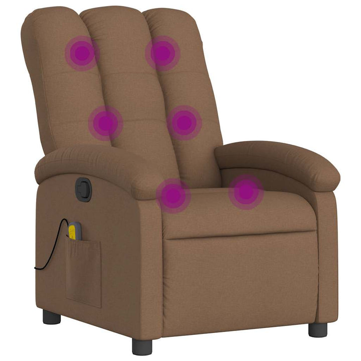 massagestol stof brun