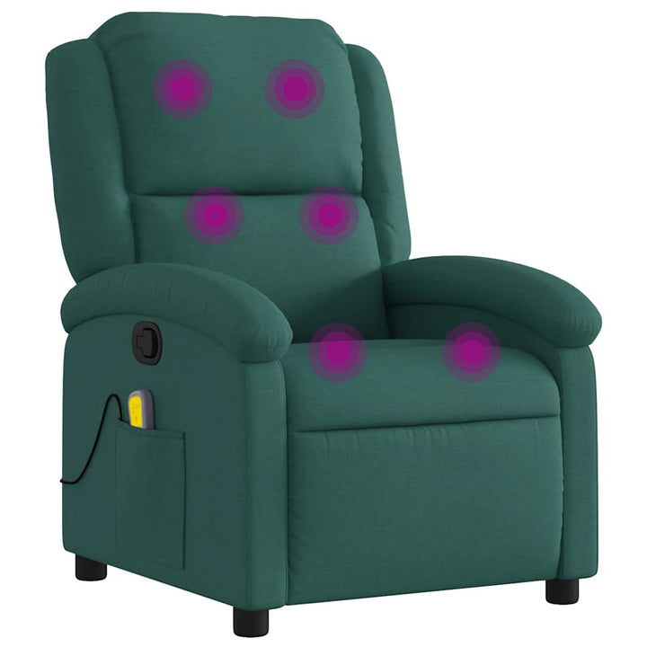 massagestol stof mørkegrøn