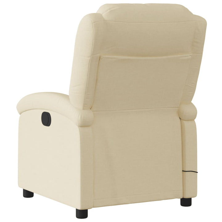 massagestol stof cremefarvet