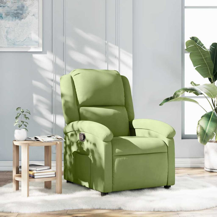 lænestol velour lysegrøn